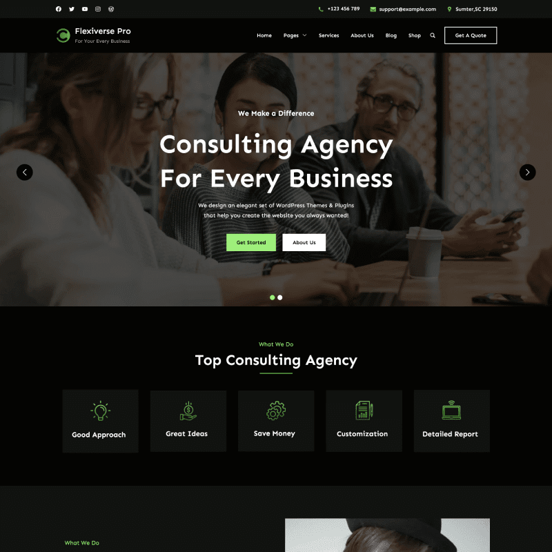 flexiverse-pro-WordPress-Theme for Full site editing